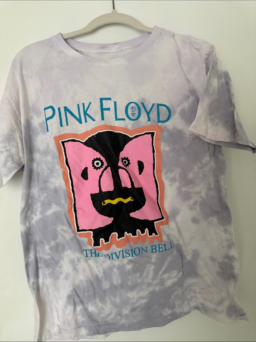 Pink Floyd Kids Tie-Dye T-Shirt with Pink Graphic